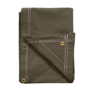 Stansport S-68 Olive Drab Green Heavy-Duty Canvas Tarp (6 feet X 8 feet)